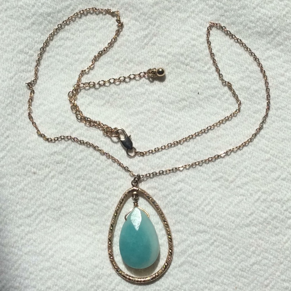 Faceted Stone Pendant Necklace